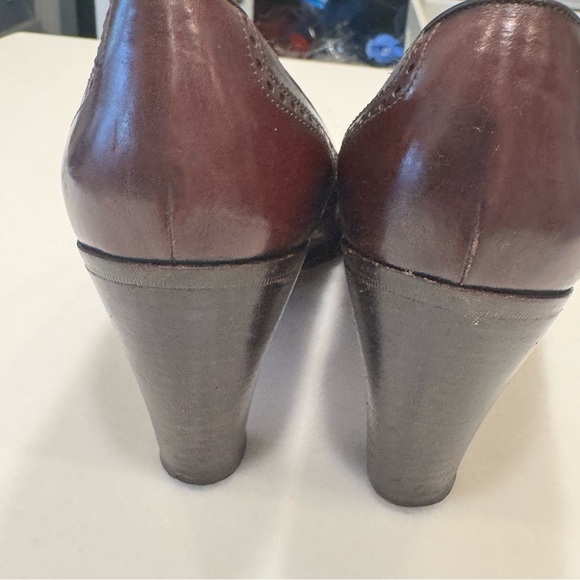 Tanino Crisci  Wingtip Heels Oxblood (Burgundy) Leather Sz 9 Handmade In Italy - Picture 7 of 13